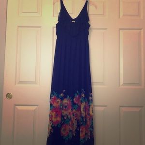 Blue floral maxi dress